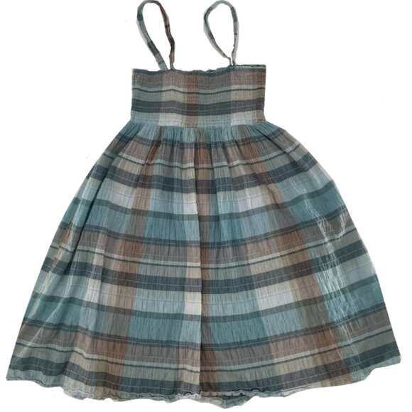 Calvin Klein Jeans Plaid Smocked Mini Sundress - Picture 4 of 15